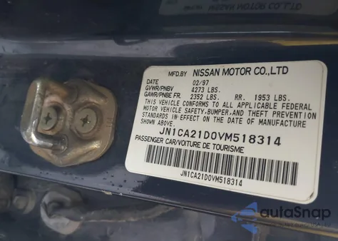 1997 Nissan Maxima Gle/Gxe/Se z USA, uszkodzony, nr VIN JN1CA21D0VM518314